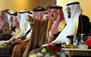 King Hamad of Bahrain with Saudi King Abdullah
